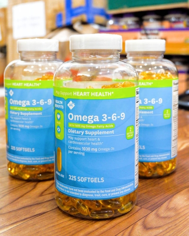 Viên uống Member's Mark Omega 3-6-9 Supports Heart Health 325 viên của Mỹ omega 369
