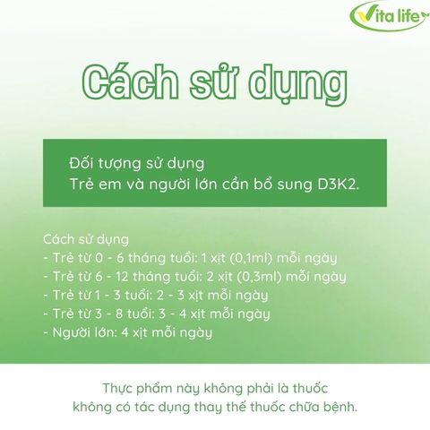 Vitabon D3K2DHA Dạng Xịt Bổ Sung Vitamin D3 K2 DHA Cho Trẻ Từ 0 Tháng Tuổi 2025 – Vitabon D3K2DHA Tăng Cường Hấp Thu Canxi Hỗ Trợ Xương Chắc Khỏe Phát Triển Chiều Cao An Toàn Không Lactose Chính Hãng Giá Rẻ Cho Bé Sơ Sinh