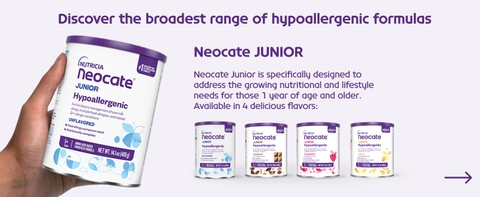 Sữa Công Thức Neocate Junior Dành Cho Trẻ Từ 1 Tuổi Trở Lên 2026 – Neocate Junior Không Gây Dị Ứng Không Chứa Sữa Bò Công Thức Dựa Trên Axit Amin Hương Dâu Lon 410ml Hỗ Trợ Tăng Cân Tiêu Hóa Miễn Dịch Chính Hãng Mỹ Giá Rẻ