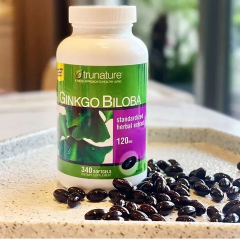 TruNature Ginkgo Biloba 120mg 340 Viên Bổ Não Hỗ Trợ Sức Khỏe Não Bộ 2026 – TruNature Ginkgo Biloba 120mg Bổ Sung Chiết Xuất Lá Bạch Quả Tăng Cường Trí Nhớ Tập Trung Tuần Hoàn Máu Não Giảm Mệt Mỏi An Toàn Không GMO Không Gluten Chính Hãng Mỹ Giá Rẻ Costco