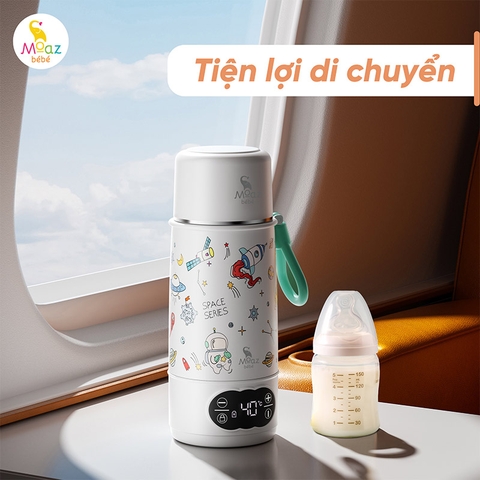 Bình Đun Nước Cầm Tay Moaz BéBé MB-058 Universe 500ml – Bình Đun Nước Di Động Pha Sữa Cho Bé Sơ Sinh Khi Đi Du Lịch, Về Quê, Pin Sạc USB, Màn Hình LED