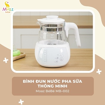 Bình Đun Nước Thông Minh Moaz BéBé MB-002 – Bình Đun Nước Giữ Nhiệt 48h Khử Clo 2 Phút Pha Sữa Cho Bé Sơ Sinh, Nước Tinh Khiết Bảo Vệ Sức Khỏe Gia Đình