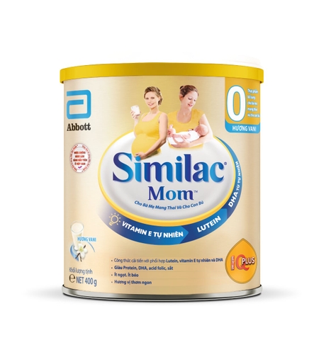 Sữa Similac Mom 400g – Hệ Dưỡng Chất IQ Plus Với DHA, Lutein, Vitamin E Tự Nhiên Cho Mẹ Bầu
