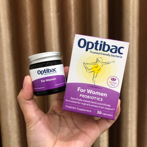 Optibac Tím 30 Viên (Optibac For Women) Men Vi Sinh Chuyên Biệt Cho Phụ Nữ 2025 – Optibac Tím 30 Viên Bổ Sung Lợi Khuẩn Cân Bằng Hệ Vi Sinh Vùng Kín Phòng Trị Viêm Nhiễm Nấm Ngứa Khí Hư Viêm Tiết Niệu An Toàn Không GMO Chính Hãng Anh Giá Rẻ