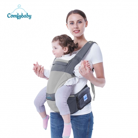 Địu em bé ngồi cao cấp siêu mềm 4 tư thế công nghệ Air Mesh thoáng khí - Comfybaby CF818 địu ngồi chữ M