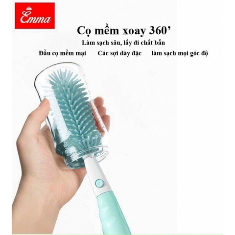 CỌ SILICONE RỬA BÌNH SỮA Emma - BỘ 4 CHI TIẾT