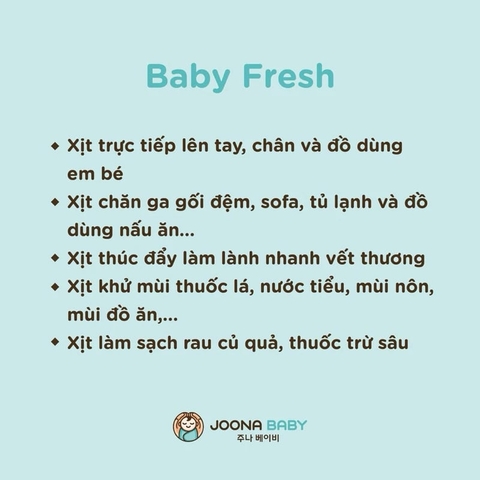 Xịt Khử Mùi Đa Năng Baby Fresh Cỡ Nhỏ 60ml Chai 2025 – Xịt Khử Mùi Phòng Quần Áo Đồ Chơi Bé Sơ Sinh An Toàn Hương Tươi Mát Không Hóa Chất Độc Hại Chính Hãng Giá Rẻ