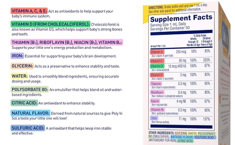 Thuốc Nhỏ Giọt Vitamin Tổng Hợp Enfamil® Poly-Vi-Sol® Có Chứa Sắt (Chai 50 mL): Hướng Dẫn Chi Tiết Cho Cha Mẹ