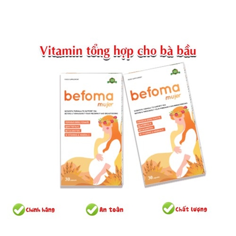 Viên uống Vitamin tổng hợp Aplicaps Befoma Mujer bổ sung Sắt, Vitamin và khoáng chất cho bà bầu (30 viên)