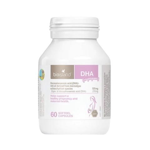 Bio Island DHA Cho Bà Bầu & Calcium Hữu Cơ 60 Viên – Bổ Sung DHA 210mg + Canxi Sữa Bò Hữu Cơ Hỗ Trợ Trí Não, Xương Thai Nhi Phát Triển Toàn Diện
