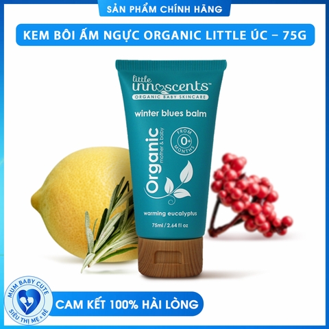 Kem bôi ấm ngực Organic Little Innoscents Úc – 75g (Từ sơ sinh +)