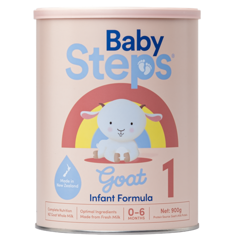 Sữa dê Baby Steps số 1 900g cho bé 0-6 tháng tuổi dị ứng đạm sữa bò là sữa dê Baby Steps không đạm sữa bò không lactose an toàn tăng cân cao cấp từ Baby Steps