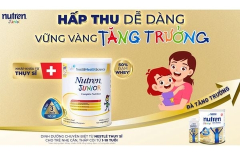 Sữa Nutren Junior 800g Cho Bé Suy Dinh Dưỡng Kém Hấp Thu 2026 – Sữa Dinh Dưỡng Cao Năng Lượng Bổ Sung Hoặc Thay Thế Bữa Ăn Hỗ Trợ Tăng Cân Khỏe Mạnh Cho Bé Ăn Uống Kém, Bé Bệnh Đang Hồi Phục, Còi Cọc Chính Hãng Nestlé Giá Rẻ