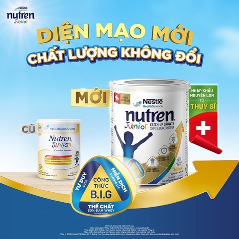 Sữa Nutren Junior 800g Cho Bé Suy Dinh Dưỡng Kém Hấp Thu 2026 – Sữa Dinh Dưỡng Cao Năng Lượng Bổ Sung Hoặc Thay Thế Bữa Ăn Hỗ Trợ Tăng Cân Khỏe Mạnh Cho Bé Ăn Uống Kém, Bé Bệnh Đang Hồi Phục, Còi Cọc Chính Hãng Nestlé Giá Rẻ