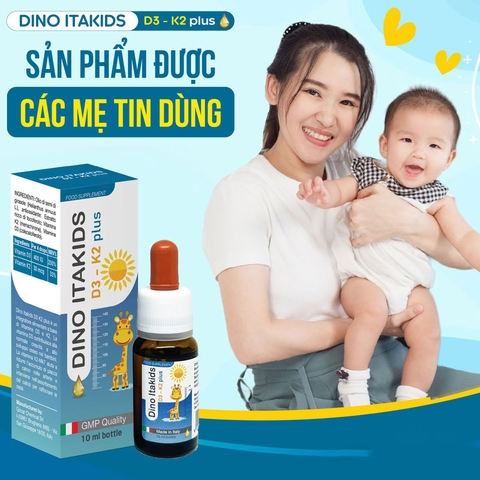 Dino Itakids D3 K2 Plus 10ml Bổ Sung Vitamin Hỗ Trợ Hấp Thu Canxi 2026 – Dino Itakids D3 K2 Plus Nhập Khẩu Ý Hỗ Trợ Phát Triển Chiều Cao Xương Răng Chắc Khỏe Cho Trẻ Sơ Sinh Từ 0 Tháng An Toàn Không Đường Không Chất Bảo Quản Chính Hãng Gia Tâm Pharma Giá Rẻ