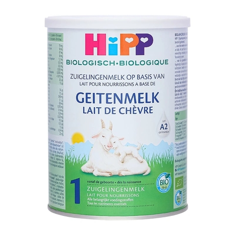 Sữa Dê HiPP Organic Số 1 400g Cho Bé Dị Ứng Đạm Sữa Bò 2026 – Sữa Dê Hữu Cơ Đức Beta-Casein A2 Dễ Tiêu Hóa Giảm Đầy Hơi Táo Bón Bổ Sung DHA ARA Hỗ Trợ Trí Não Miễn Dịch Chính Hãng 