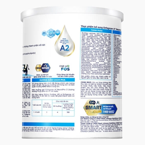 Sữa Bột Enfagrow A2 NeuroPro số 3 350gr (1- 6 tuổi)