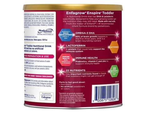 Sữa Enfagrow Enspire Toddler Lactoferin 680g – Dinh Dưỡng Tốt Nhất Cho Bé 1-3 Tuổi!
