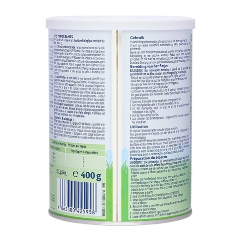 Sữa Dê HiPP Organic Số 2 400g Cho Bé Dị Ứng Đạm Sữa Bò 2026 – Sữa Dê Hữu Cơ Đức Beta-Casein A2 Dễ Tiêu Hóa Giảm Đầy Hơi Táo Bón Bổ Sung DHA ARA Hỗ Trợ Trí Não Miễn Dịch Chính Hãng 