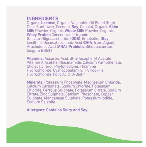 Sữa Bubs Organic Số 2 Grass Fed Follow On Formula 800g Cho Trẻ Từ 6 Đến 12 Tháng