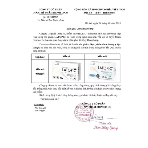 Men Vi Sinh LATOPIC PROBIOTICS