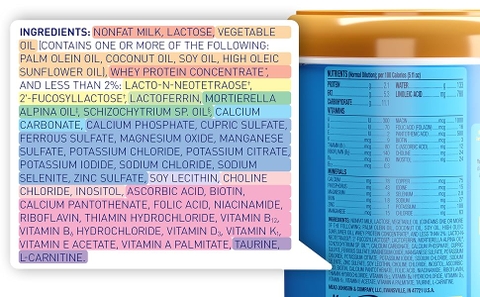 Sữa công thức Enfamil Optimum Baby Formula, công thức gần giống sữa mẹ nhất, Lactoferrin hỗ trợ miễn dịch cũng có trong sữa mẹ, DHA giúp phát triển não bộ, 30 Oz