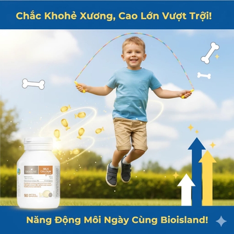 Sữa Canxi Bio Island For Kids – Bổ Sung Canxi Từ Sữa Bò Và Vitamin D3 Cho Trẻ Sơ Sinh Và Trẻ Nhỏ Xương Răng Khỏe Mạnh