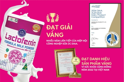Sữa Hoàng Gia Úc Lactoferrin Formula Milk Powder Bifidobacterium Bb-12 - Hỗ Trợ Miễn Dịch (Hộp 50 Gói)