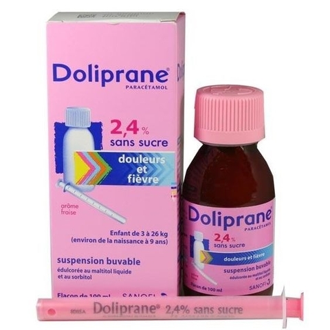 Siro Hạ Sốt Doliprane 2.4% Sans Sucre 100ml Từ Pháp 2026 – Siro Doliprane Giảm Đau Hạ Sốt Hiệu Quả Cho Trẻ Không Đường An Toàn Dễ Uống Hương Trái Cây Paracetamol Chính Hãng Sanofi Giá Rẻ Cho Bé Sơ Sinh Từ 3kg Đến 26kg