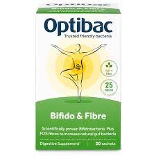 UK-Men vi sinh Optibac Probiotics Bifido & Fibre hỗ trơ giảm táo bón, tốt cho tiêu hoá 30 gói