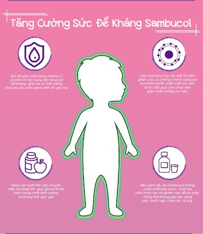 Siro Sambucol tăng cường sức đề kháng (120ml) 1 - 12 tuổi