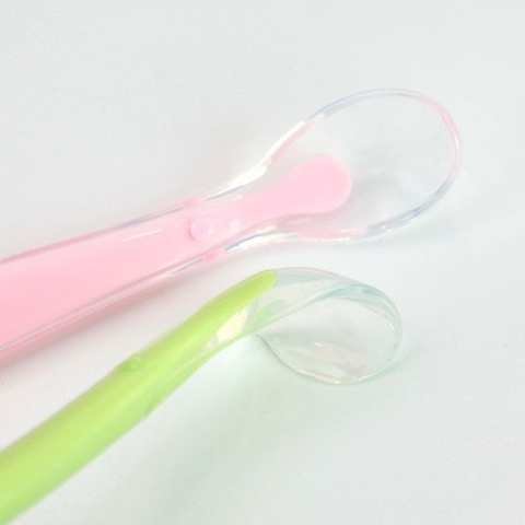 SET 2 Thìa Ăn Dặm Silicon Siêu Mềm An Toàn Cho Bé