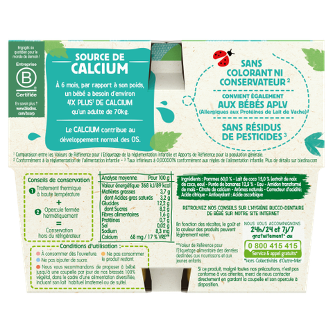 🌟 THỨC ĂN DẶM XAY NHUYỄN 100% THỰC VẬT BLÉDINA – SỮA DỪA, TÁO, CHUỐI & DỨA, DINH DƯỠNG TỰ NHIÊN CHO BÉ TỪ 6 THÁNG TUỔI CHO BÉ DỊ ỨNG ĐẠM SỮA BÒ ! 🌟