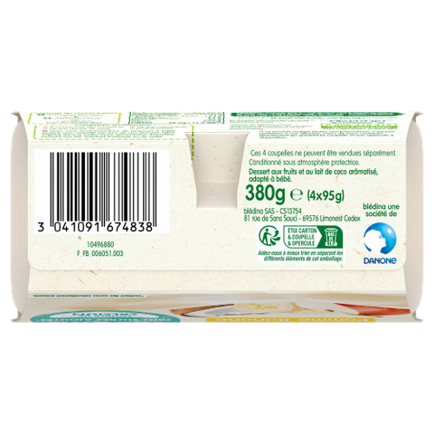 🌟 THỨC ĂN DẶM XAY NHUYỄN 100% THỰC VẬT BLÉDINA – SỮA DỪA, TÁO, CHUỐI & DỨA, DINH DƯỠNG TỰ NHIÊN CHO BÉ TỪ 6 THÁNG TUỔI CHO BÉ DỊ ỨNG ĐẠM SỮA BÒ ! 🌟