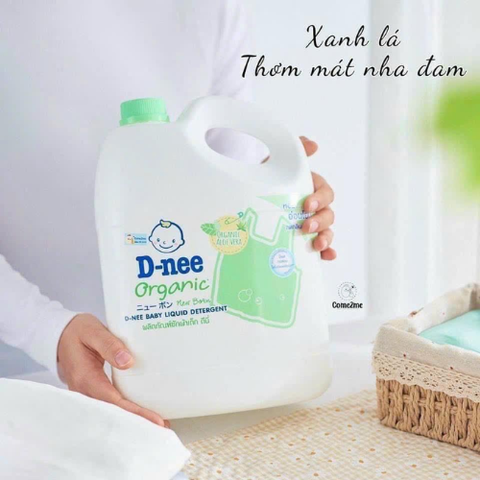 Nước Giặt Xả Dnee Baby Liquid Detergent Organic Aloe Vera Thái Lan 3000ml (Màu Xanh Lá)