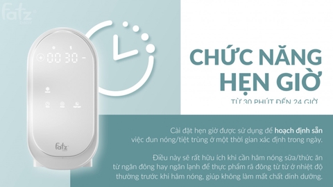 MÁY HÂM SỮA TIỆT TRÙNG ĐIỆN TỬ 2 BÌNH - DUO 6 - FATZBABY FB3090CY