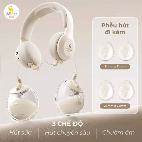 Máy hút sữa di động kèm chườm ấm cổ Moaz BéBé MB – 091