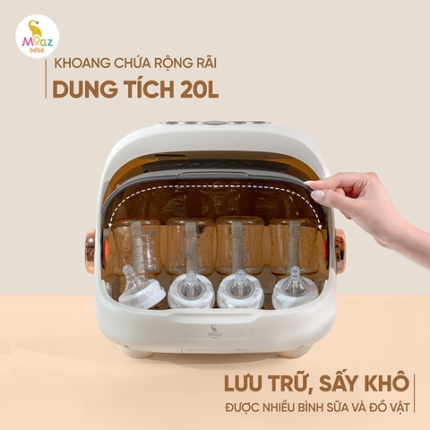 Máy Úp Bình Tiệt Trùng Sấy Khô Tia UVC Moaz BéBé MB-044 – Máy Tiệt Trùng Bình Sữa UV, Sấy Khô, Bảo Quản Bình Sữa Cho Bé Sơ Sinh, Thiết Kế Nhỏ Gọn