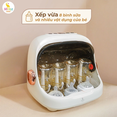 Máy Úp Bình Tiệt Trùng Sấy Khô Tia UVC Moaz BéBé MB-044 – Máy Tiệt Trùng Bình Sữa UV, Sấy Khô, Bảo Quản Bình Sữa Cho Bé Sơ Sinh, Thiết Kế Nhỏ Gọn