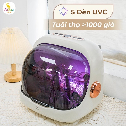 Máy Úp Bình Tiệt Trùng Sấy Khô Tia UVC Moaz BéBé MB-044 – Máy Tiệt Trùng Bình Sữa UV, Sấy Khô, Bảo Quản Bình Sữa Cho Bé Sơ Sinh, Thiết Kế Nhỏ Gọn
