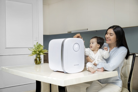 Máy tiệt trùng sấy khô khử mùi bằng tia UV Ecomom 202 Pro Advanced, White