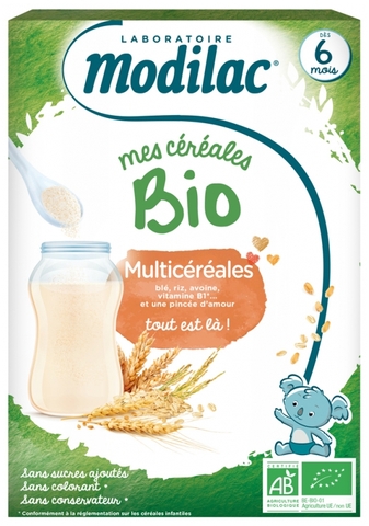 🌟 NGŨ CỐC ĂN DẶM HỮU CƠ MODILAC MY ORGANIC CEREALS MULTICEREALS 250G CHO BÉ DỊ ỨNG ĐẠM SỮA BÒ ! 🌟 LÀ NGŨ CỐC DÀNH CHO TRẺ SƠ SINH VỚI THÀNH PHẦN CHÍNH LÀ LÚA MÌ, GẠO, YẾN MẠCH VÀ VITAMIN B1.