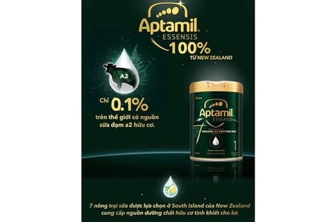 Sữa Aptamil Essensis Úc Số 1 900g – Dinh Dưỡng Hữu Cơ Đạm A2 Cho Bé 0-6 Tháng
