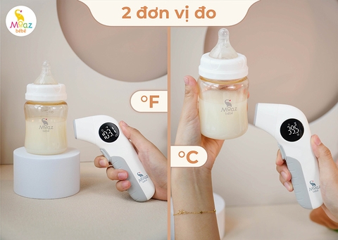 Nhiệt Kế Hồng Ngoại Moaz BéBé MB-097 – Nhiệt Kế Đo Nhiệt Độ Cho Bé Sơ Sinh Chính Xác Nhanh Chóng, Lưu Trữ Kết Quả Chuyển Đổi Độ F C Nhỏ Gọn Tiện Lợi