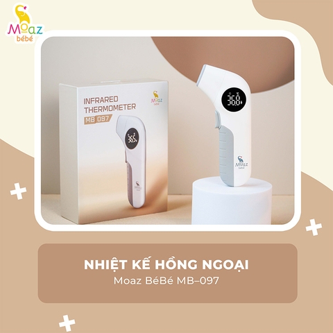 Nhiệt Kế Hồng Ngoại Moaz BéBé MB-097 – Nhiệt Kế Đo Nhiệt Độ Cho Bé Sơ Sinh Chính Xác Nhanh Chóng, Lưu Trữ Kết Quả Chuyển Đổi Độ F C Nhỏ Gọn Tiện Lợi
