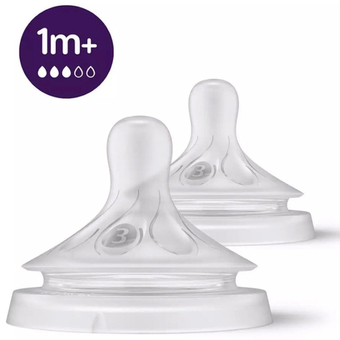 Set 2 núm ti Philips Avent Natural Response số 3 cho bé từ 1m+ (New Version)