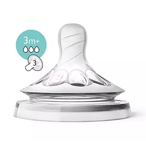 Set 2 núm ti số 3 Philips Avent SCF 653.23 bé từ 3 tháng