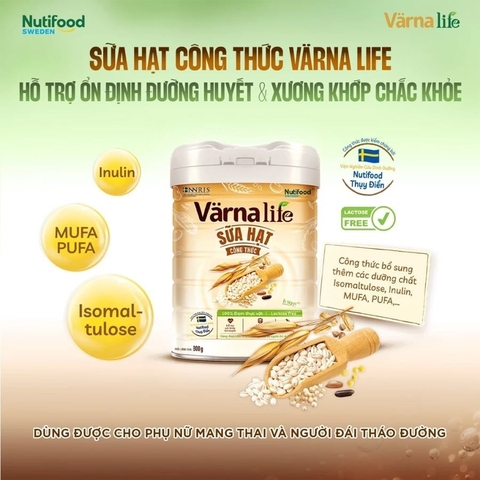 Sữa Hạt Varna Life Nutifood Lactose Free 800g 2026 – Sữa Hạt Dinh Dưỡng Hữu Cơ Không Lactose Hỗ Trợ Tiêu Hóa Tăng Cường Miễn Dịch Phát Triển Toàn Diện Chính Hãng Nutifood Việt Nam 