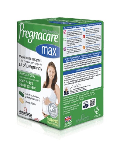 Vitamin tổng hợp cho bà bầu Pregnacare Max 84 viên tăng cường hệ miễn dịch cho cả mẹ và bé, giảm tình trạng ốm nghén Anh Quốc