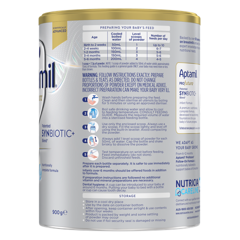 Sữa Aptamil Profutura Úc Số 1 900g – Dinh Dưỡng Vàng Cho Bé 0-6 Tháng